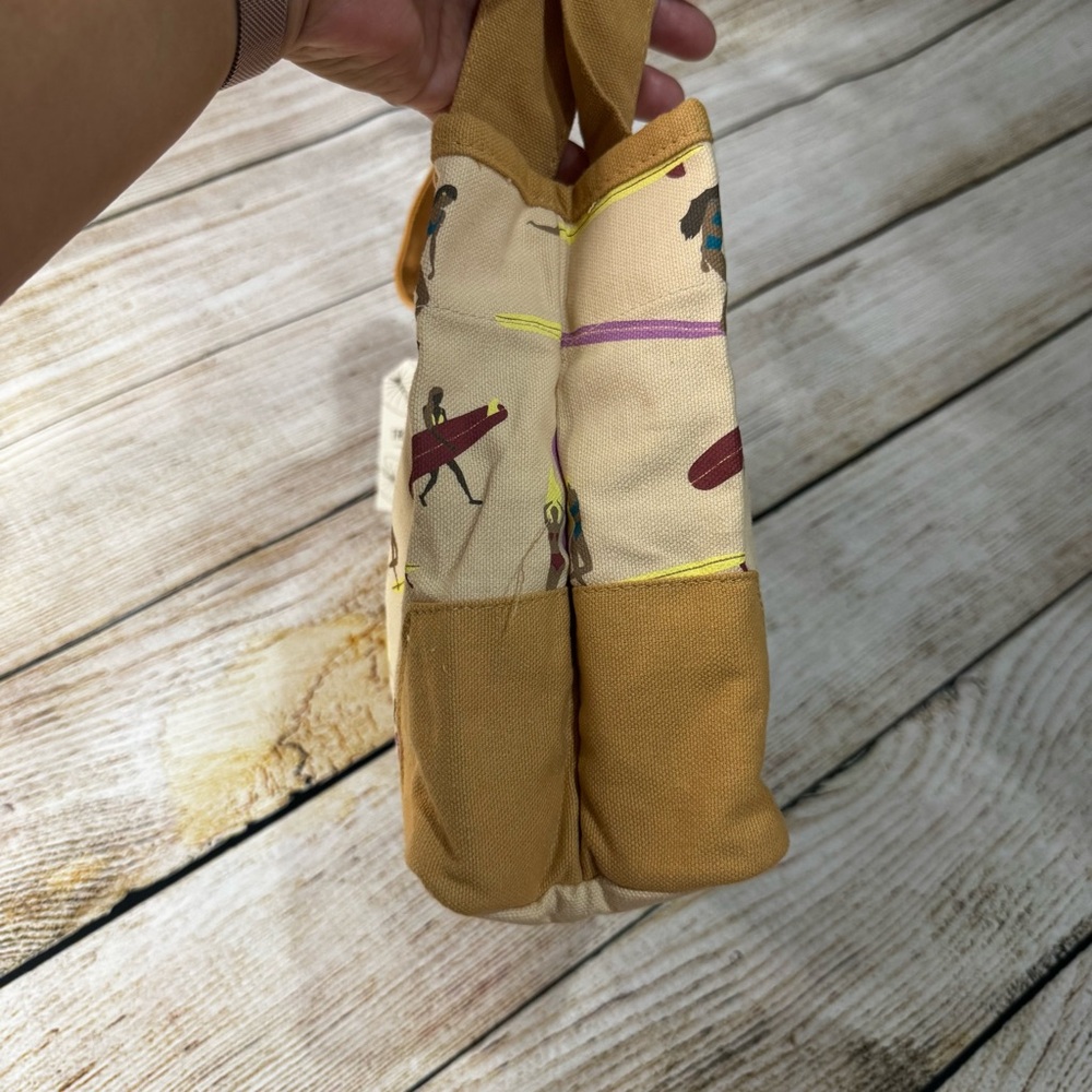 NWT Whole Foods Hawaii x Tag Aloha Mini Tote 100% Cotton Surfer Girl Tote - Picture 5 of 16